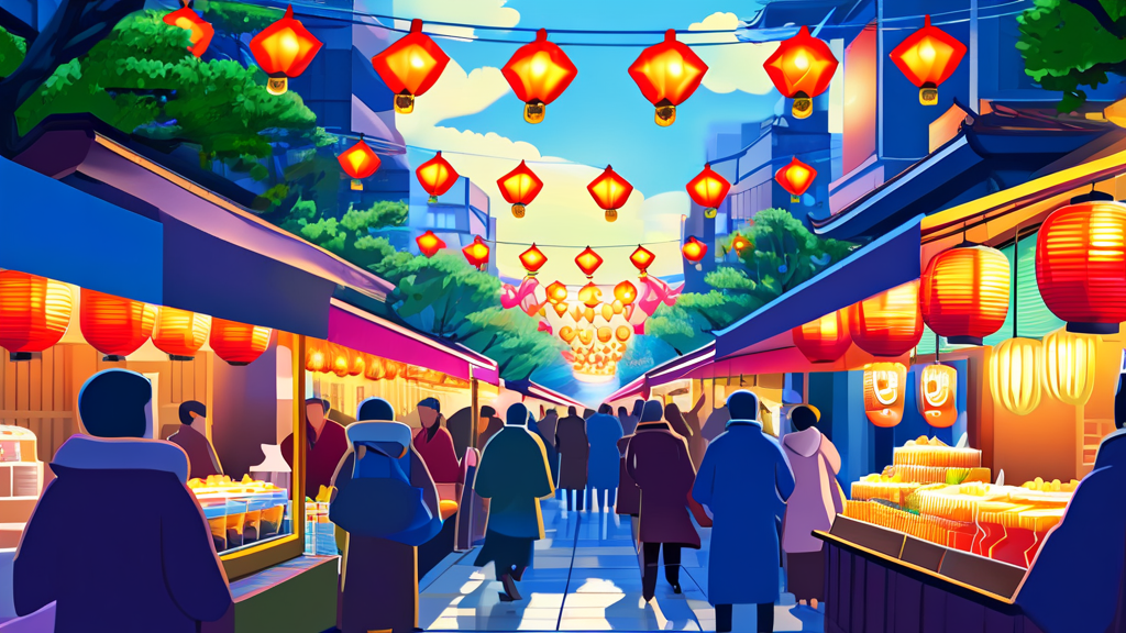 오사카 맛집 & 쇼핑 천국: 호텔 주변 즐길 거리 (realistic 스타일)