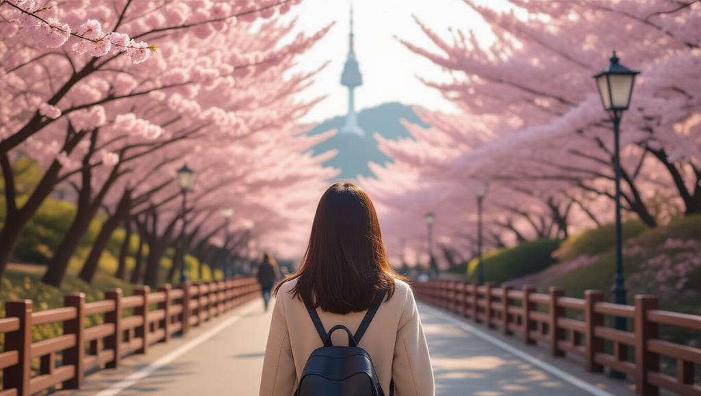 2026 서울 벚꽃 개화 시기부터 남산 명당까지 꽃놀이 가이드 2 ⛰️ 남산 벚꽃: 늦게까지 즐기는 서울의 명당